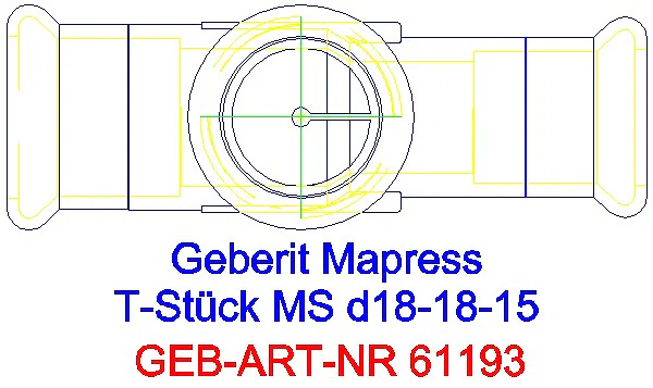 GE Mapress C-Stahl T-Stück reduziert Ms d18-18-15_61193_G