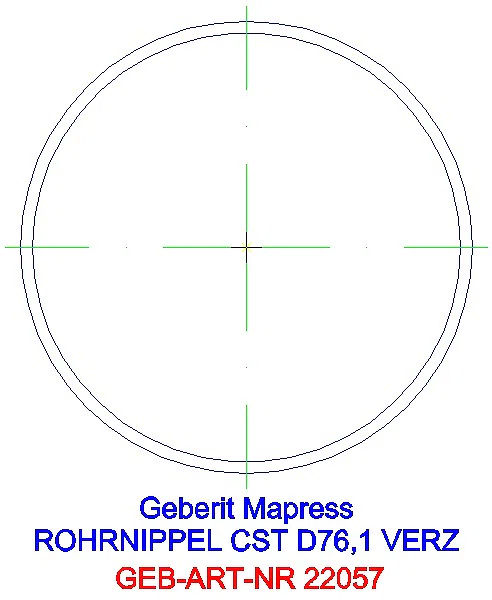 GE Mapress C-Stahl Rohrnippel außen verzinkt d76,1_22057_A