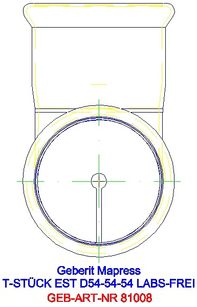 GE Mapress Edelstahl T-Stück egal (LABS-frei) d54-54-54_81008_L