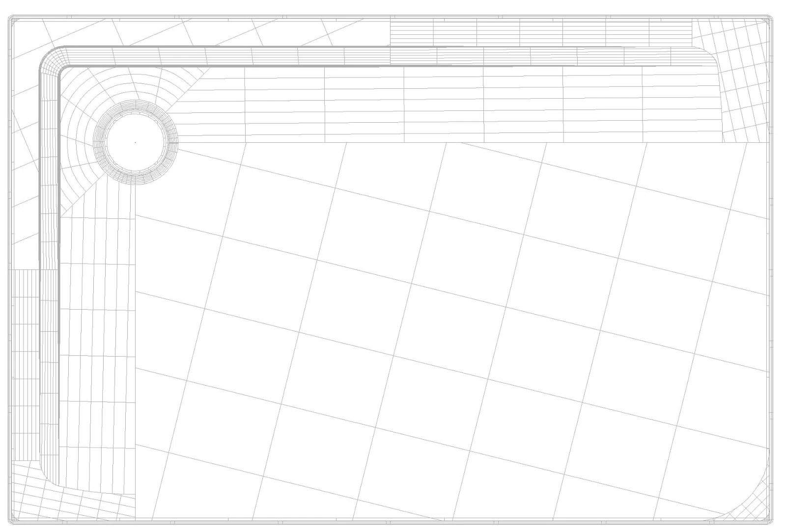 KALDEWEI SUPERPLAN mit Wannenträger Duschfläche, 800x1200x32 mm, Modell-Nr: 1842-2