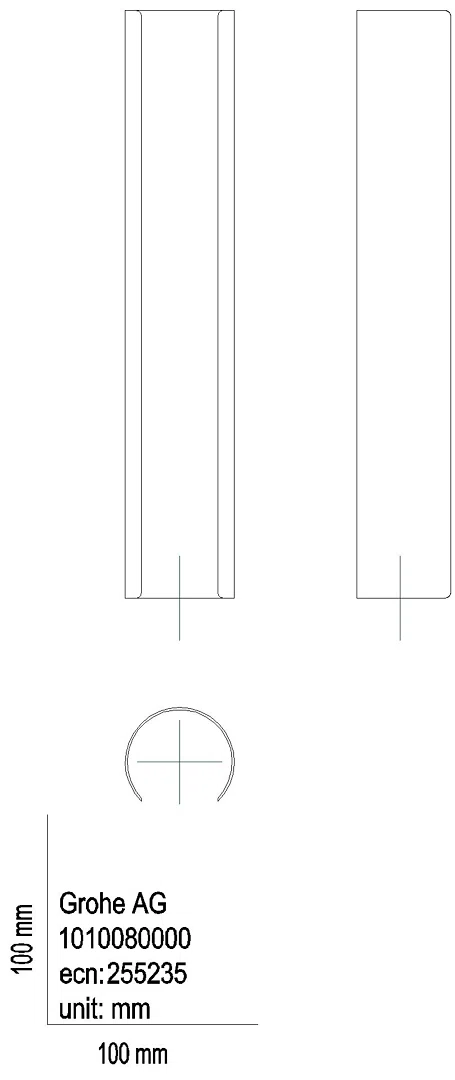 GROHE Siphon Abdeckung 101008 rund chrom