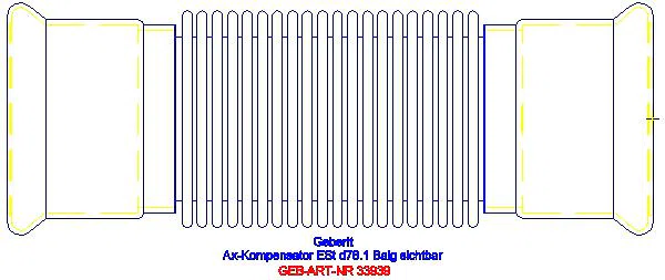 GE Mapress Edelstahl Axialkompensator mit Pressmuffen d76,1_33939_G