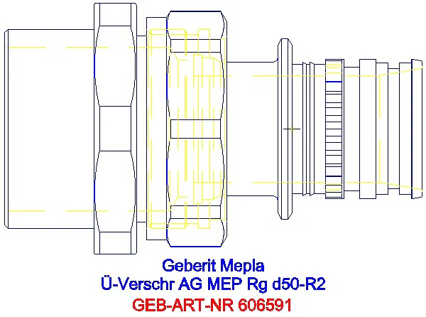 GE Mepla Übergangsverschraubung mit AG Rg d50-R2_606.591.00.5_A