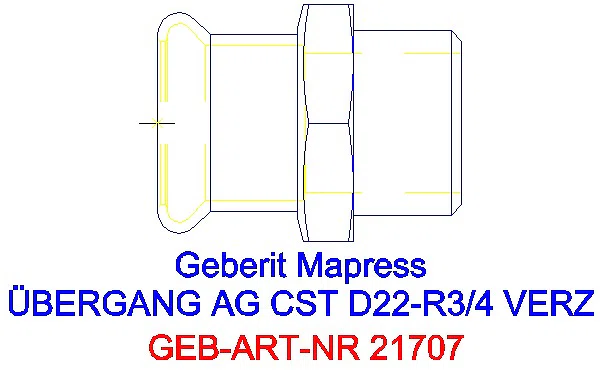 GE Mapress C-Stahl Übergang mit AG d22-R3/4 verzinkt_21707_A