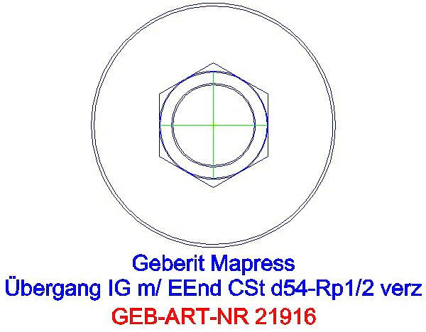 GE Mapress C-Stahl Übergang mit IG und Einschubende d54-Rp1/2 verzinkt_21916_L