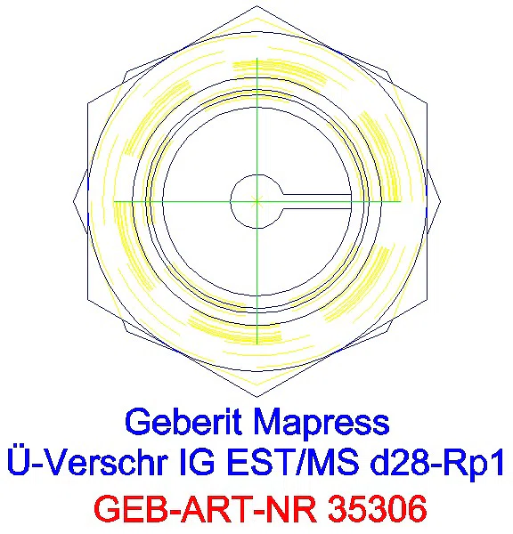 GE Mapress Edelstahl Übergangsverschr. mit IG d28-Rp1_35306_L