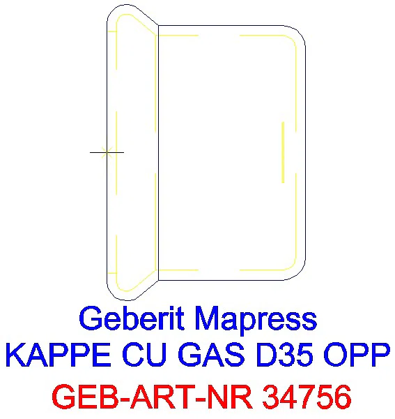 GE Mapress Kupfer Kappe (Gas) d35_34756_G