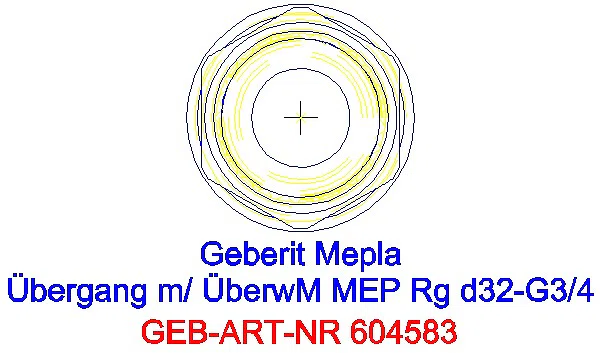 GE Mepla Übergang mit Überwurfmutter Rg d32-G3/4_604.583.00.5_L