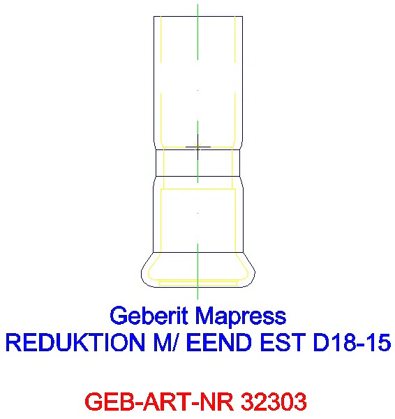 GE Mapress Edelstahl Reduktion mit Einschubende d18-15_32303_G