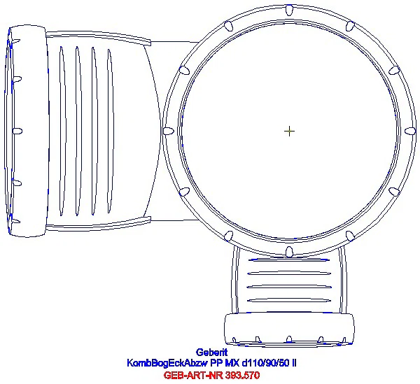 GE Silent-Pro Kombibogeneckabzweig 87,5Gr d110/90/50 links_393.570.14.1_G