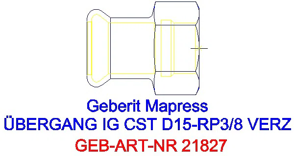 GE Mapress C-Stahl Übergang mit IG d15-Rp3/8 verzinkt_21827_G