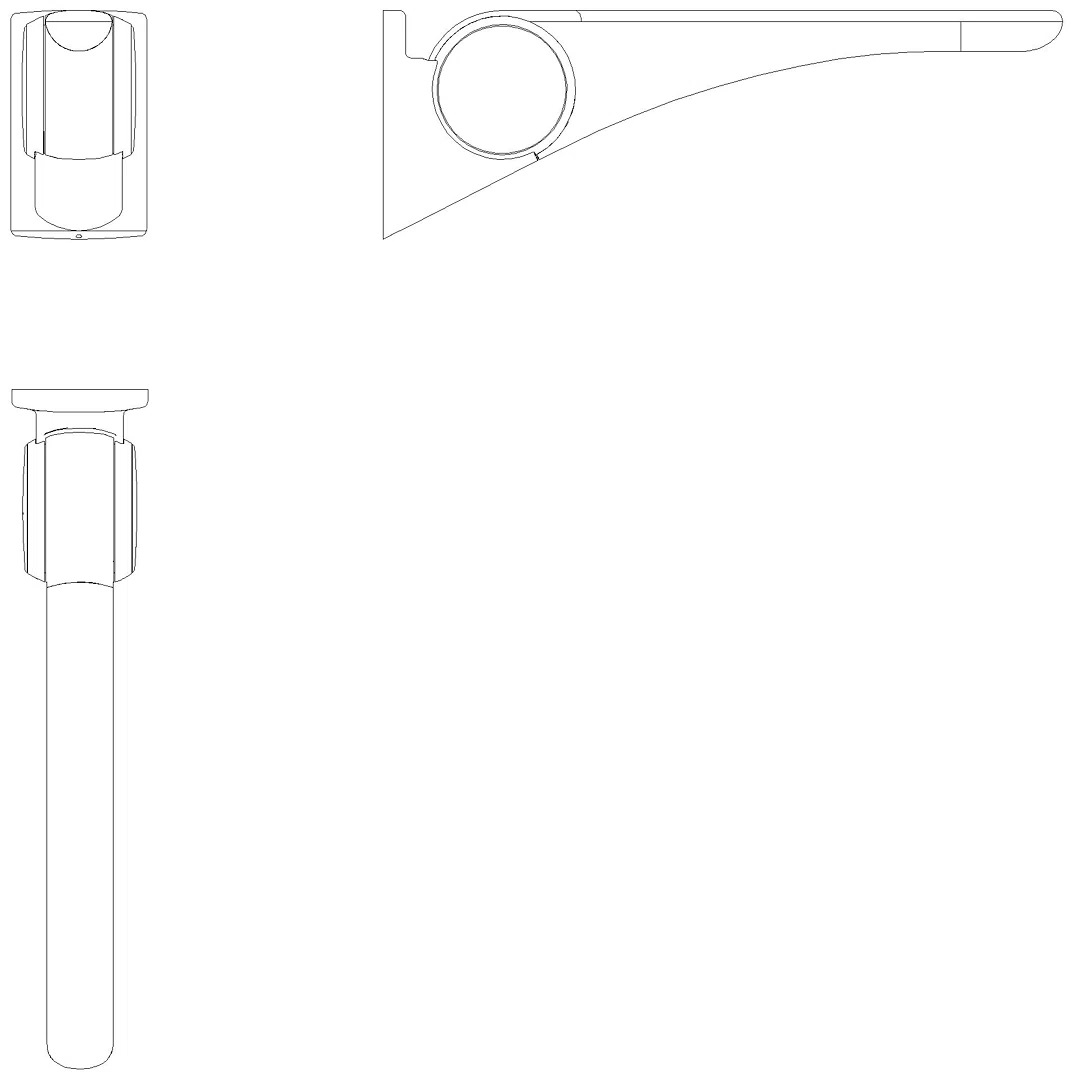 HEWI Stützklappgriff Basic,600 mm weiß hgl-wem