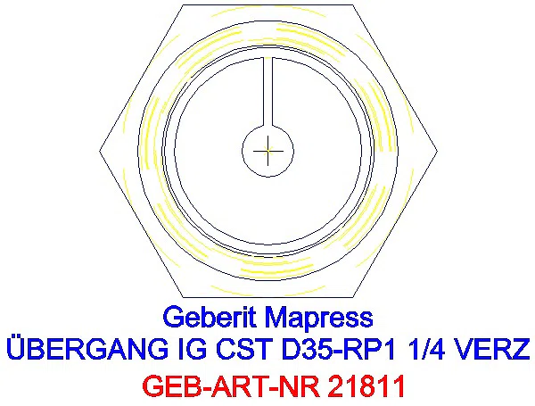 GE Mapress C-Stahl Übergang mit IG d35-Rp1 1/4 verzinkt_21811_L