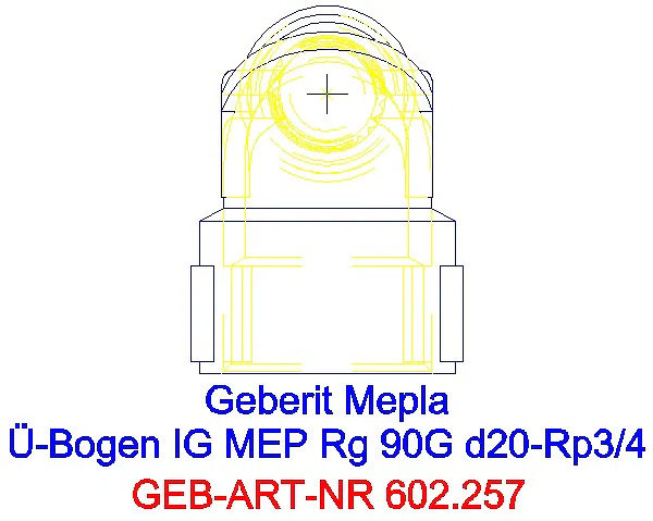GE Mepla Übergangsbogen 90Gr mit IG Rg d20-Rp3/4_602.257.00.5_G