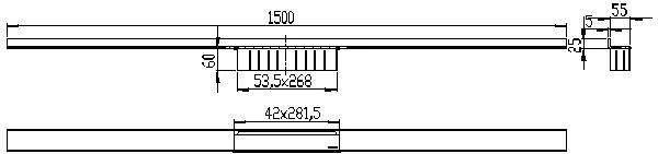 DALLMER Duschrinne CeraWall Select Edelstahl matt, 1500 mm