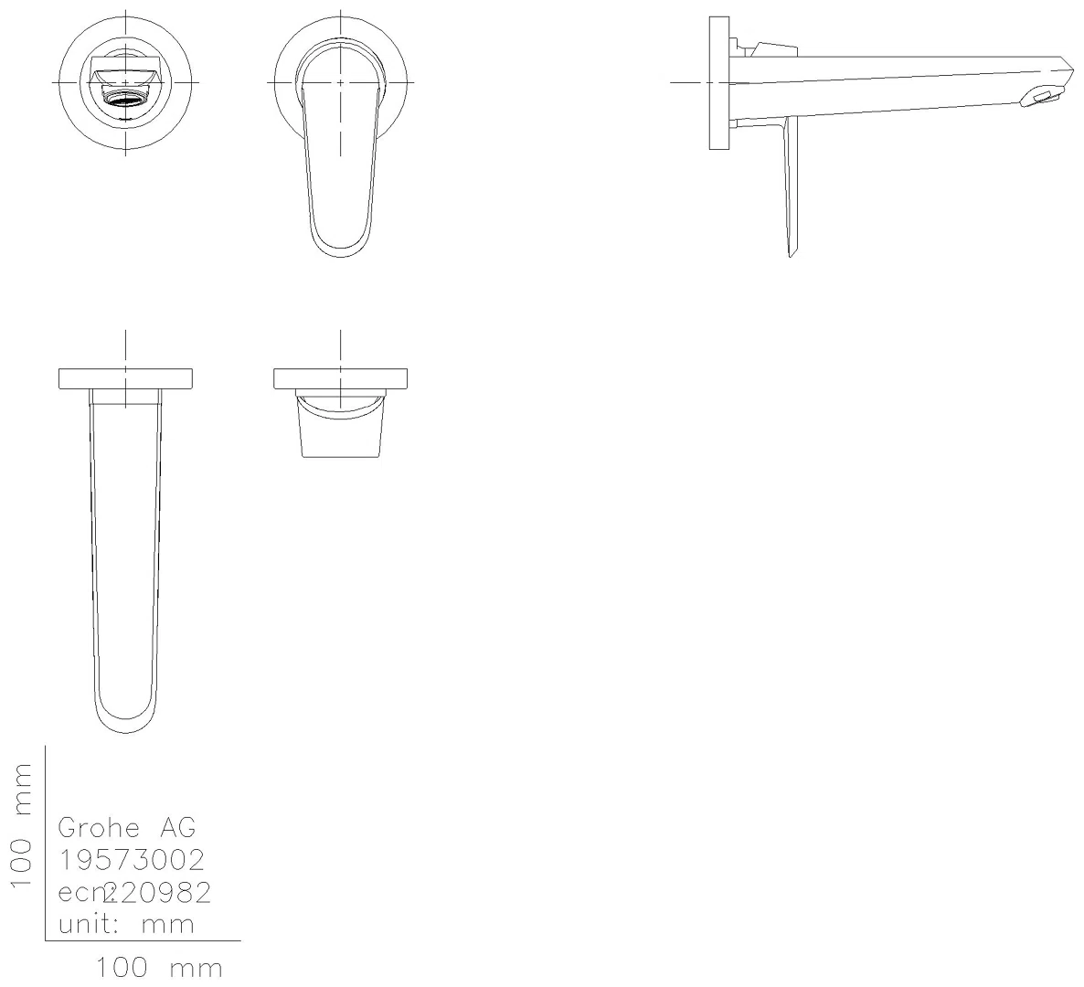 GROHE 2-Loch-Waschtischbatterie Eurodisc C 19573_2 Fertigmontageset chrom