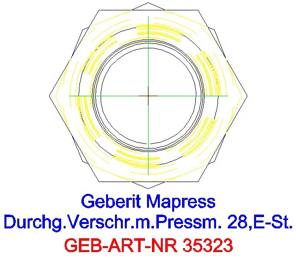GE Mapress Edelstahl Verschraubung d28_35323_L