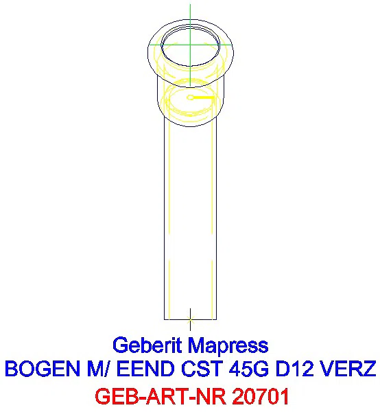 GE Mapress C-Stahl Bogen 45Gr mit Einschubende d12 verzinkt_20701_L