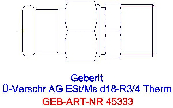 GE Mapress Therm Übergangsverschr. mit AG d18-R3/4_45333_A
