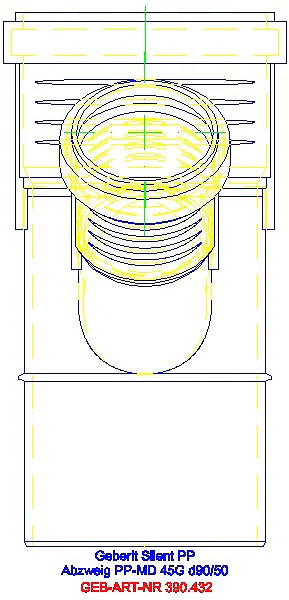GE Silent-PP Abzweig 45Gr d90/50_390.432.14.1_L