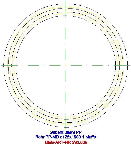 GE Silent-PP Rohr mit Muffe d125x4,2 L:150cm_390.605.14.1_G
