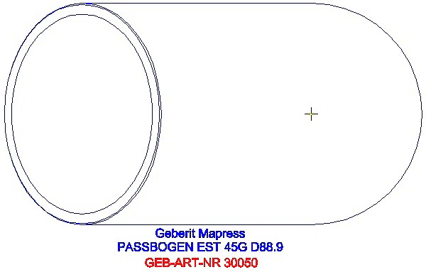 GE Mapress Edelstahl Passbogen 45Gr d88,9_30050_G