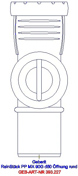 GE Silent-Pro Reinigungsstück d50 90Gr mit runder Serviceöffnung_393.227.14.1_A