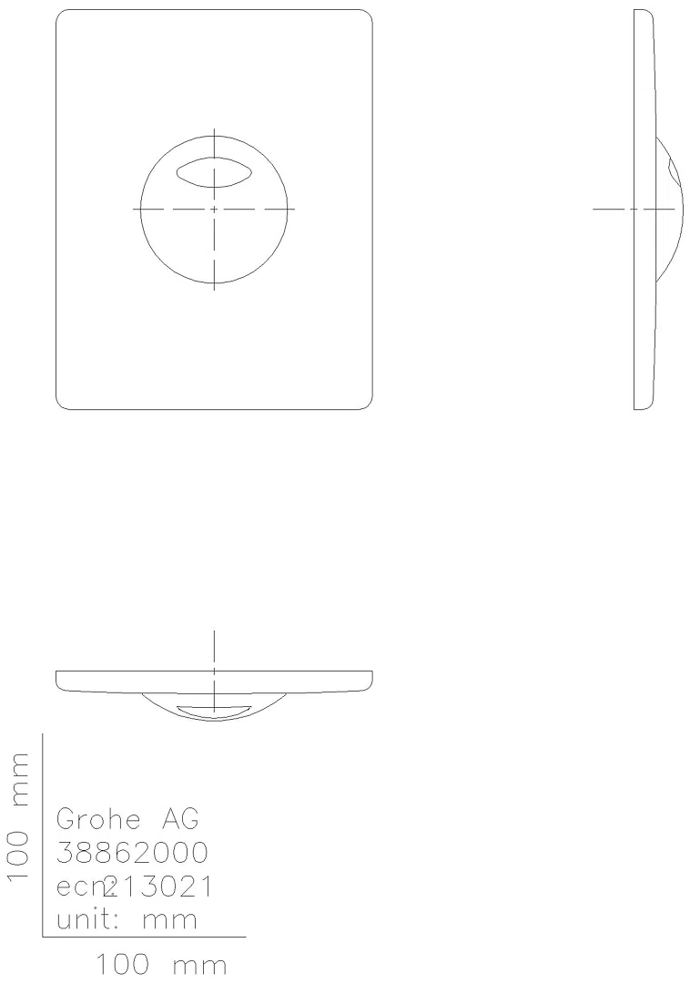 GROHE WC-Betätigung Skate 38862 für AV1 2-Mengen o. Start/Stopp Betätigung chrom