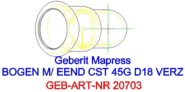 GE Mapress C-Stahl Bogen 45Gr mit Einschubende d18 verzinkt_20703_G