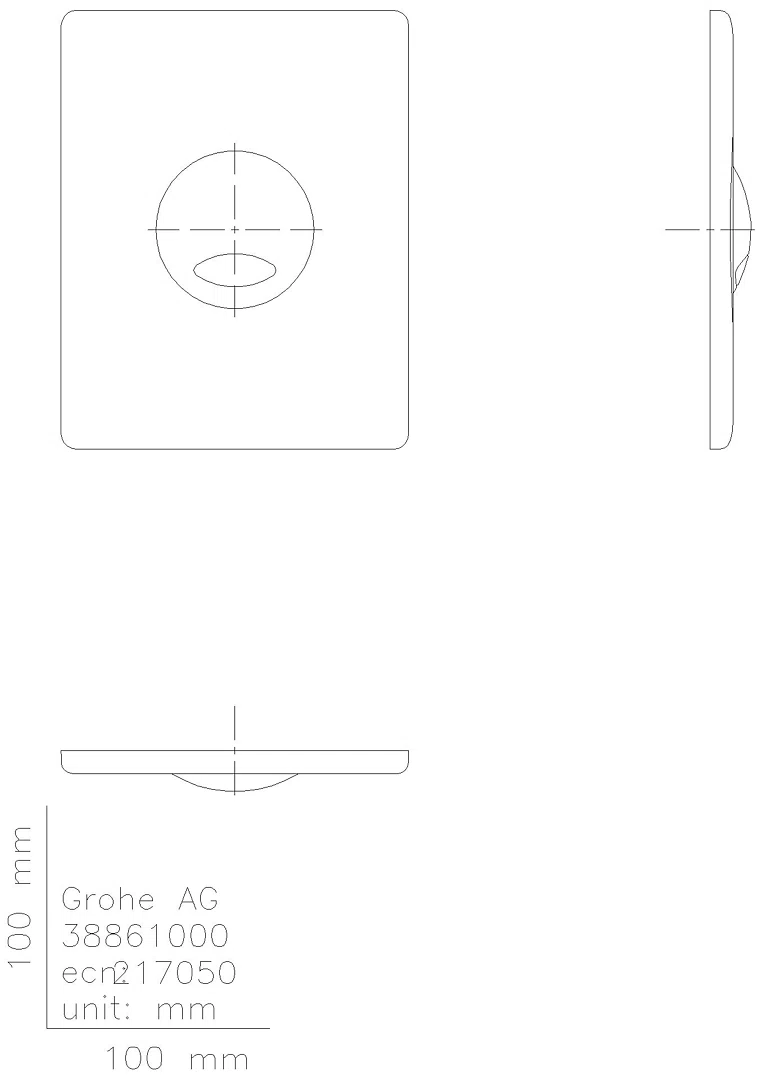 GROHE WC-Betätigung Surf 38861 2-Mengen o. Start/Stopp Betätigung chrom