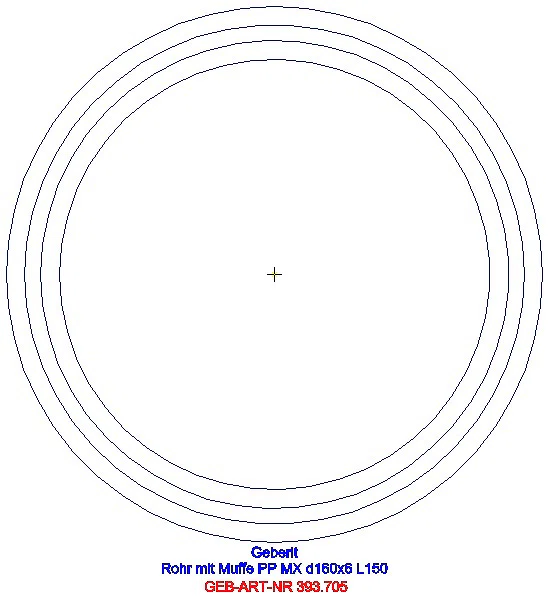 GE Silent-Pro Rohr mit Muffe d160mm L150cm_393.705.14.1_A