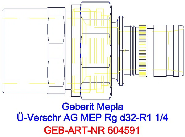 GE Mepla Übergangsverschraubung mit AG Rg d32-R1 1/4_604.591.00.5_A