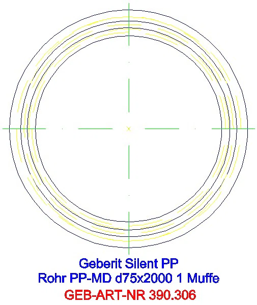 GE Silent-PP Rohr mit Muffe d75x2,6 L:200cm_390.306.14.1_G