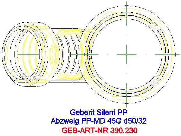 GE Silent-PP Abzweig 45Gr d50/32_390.230.14.1_G