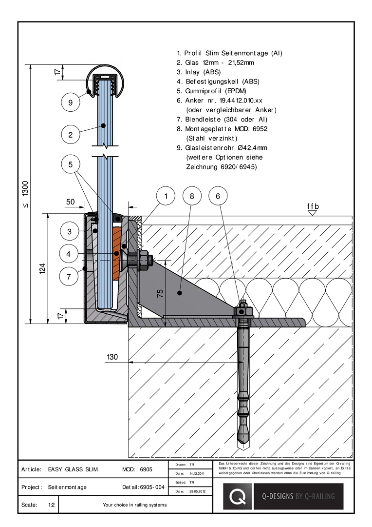2_EASY GLASS SLIM / Seitenmontage für 6905-004