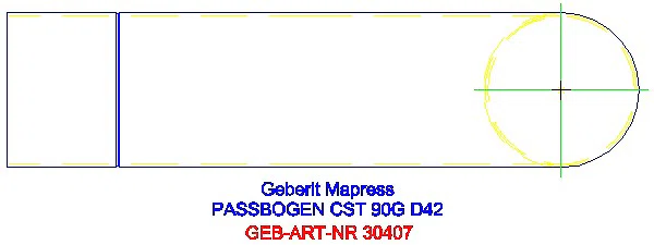 GE Mapress Edelstahl Passbogen 90Gr d42_30407_G