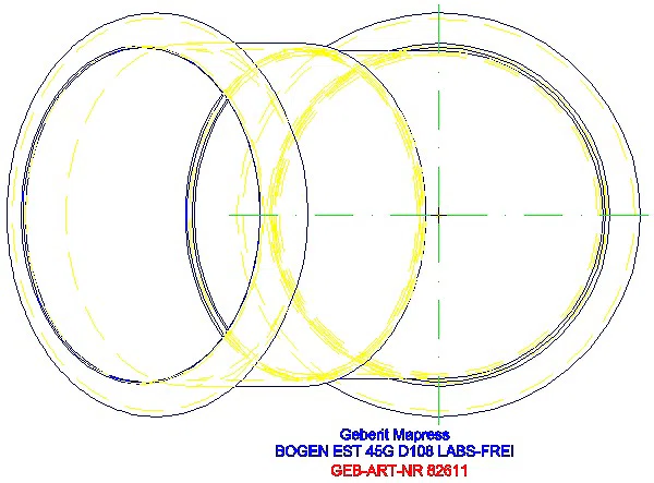 GE Mapress Edelstahl Bogen 45Gr d108 (LABS-frei)_82611_G