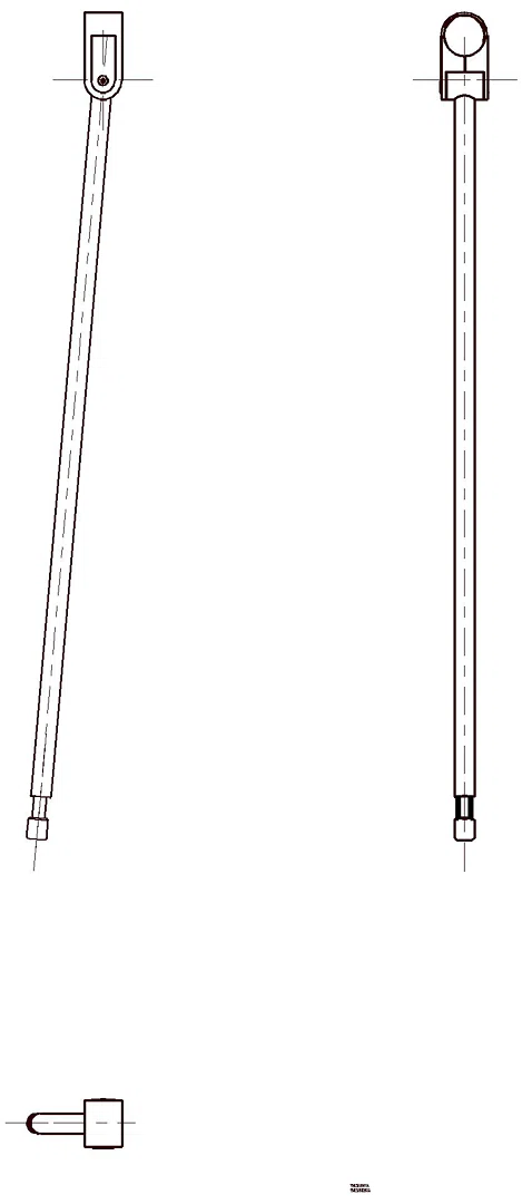 HEWI Bod-St. f. SKG 801, matt, L:647mm, Edst., Anb.farb. anthrazgr