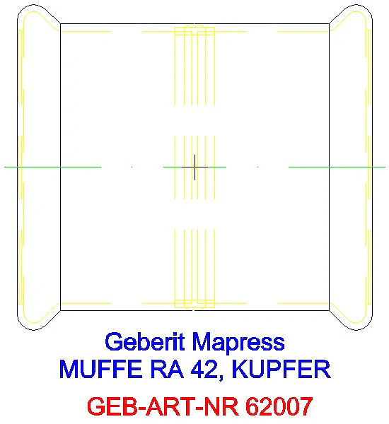 GE Mapress Kupfer Muffe d42_62007_G
