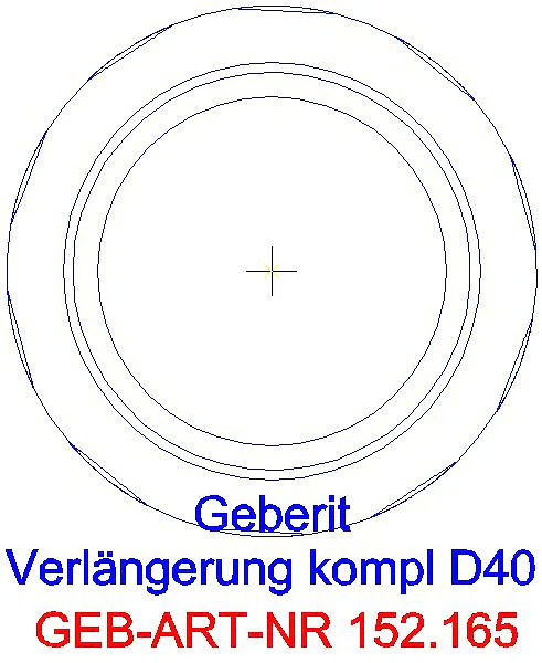 GE Anschlussstutzen mit Quetschverschraubung d40 L:50cm_152.165.11.1_G