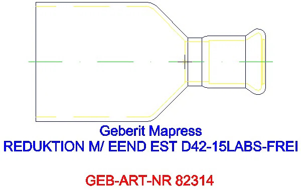 GE Mapress Edelstahl Reduktion mit Einschubende (LABS-frei) d42-15_82314_L