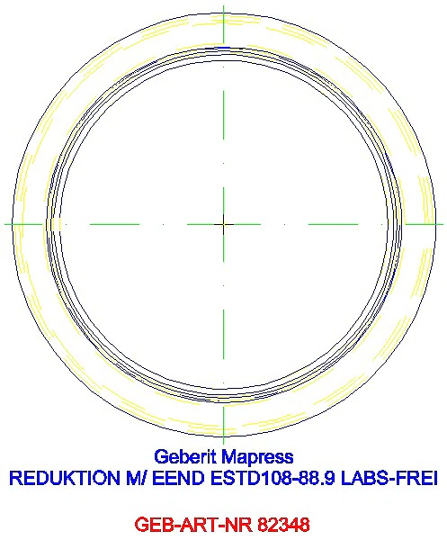 GE Mapress Edelstahl Reduktion mit Einschubende (LABS-frei) d108-88,9_82348_A