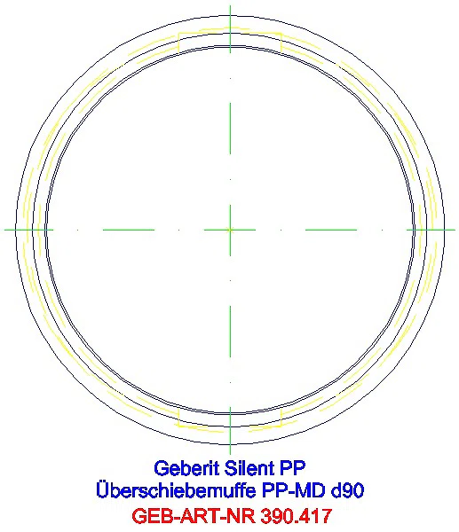 GE Silent-PP Überschiebemuffe d90_390.417.14.1_G