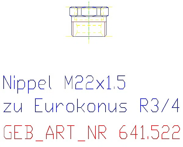 GE Übergang Eurokonus mit IG Ms EuG3/4 M22x1,5_641.522.00.1_A