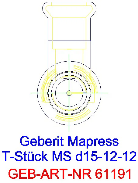 GE Mapress C-Stahl T-Stück reduziert Ms d15-12-12_61191_L