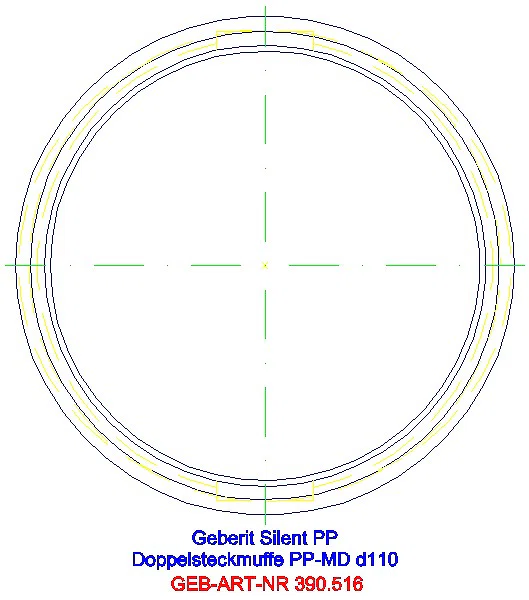 GE Silent-PP Doppelsteckmuffe d110_390.516.14.1_G