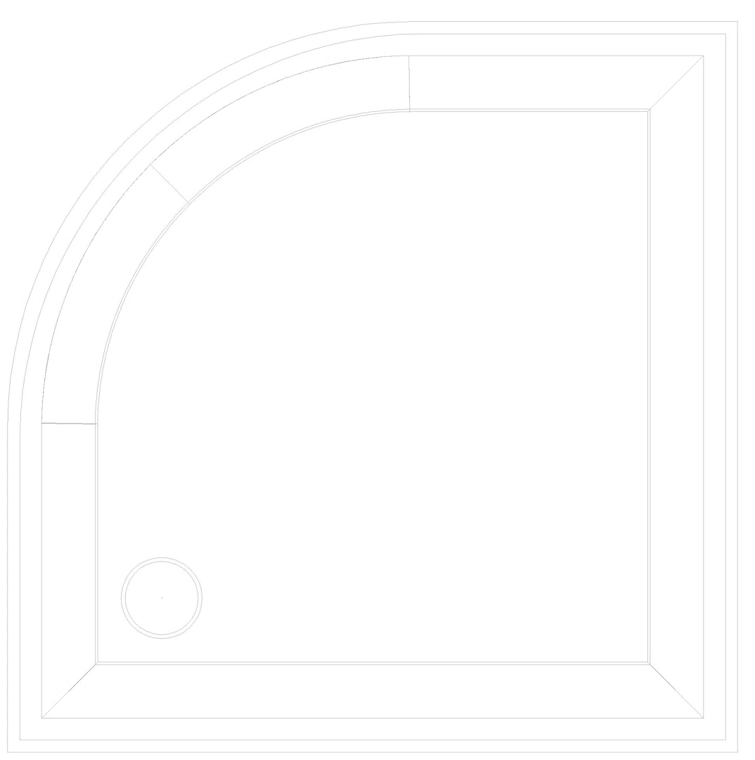 KALDEWEI ZIRKON Duschfläche, 900x900x32 mm, Modell-Nr: 513-1