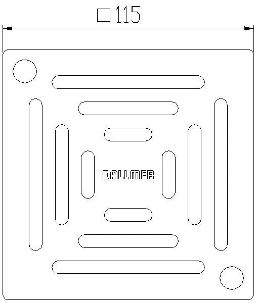 DALLMER Rost EN 115, 115 x 115 mm