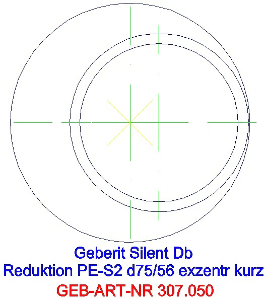 GE Silent-db20 Reduktion exzentrisch kurz d75/56_307.050.14.1_G