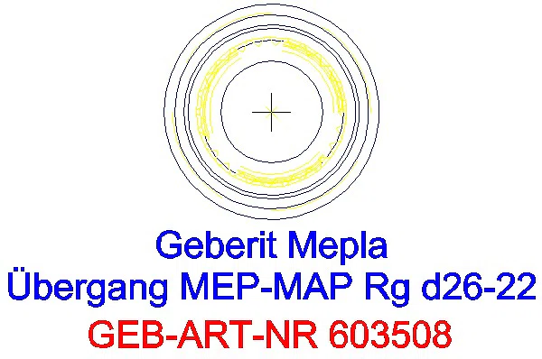 GE Mepla Übergang auf Mapress mit Einschubende Rg d26-22_603.508.00.5_L